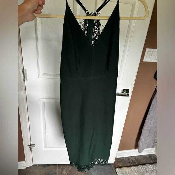Lulu’s Emerald Green Lace Cocktail Dress - Picture 4 of 5